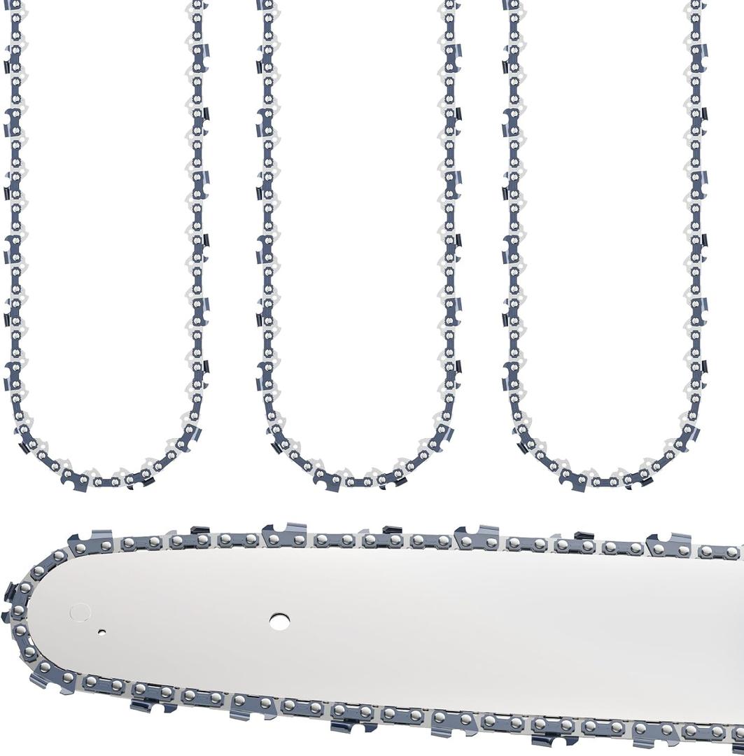 16" Chainsaw Chains Replacement for Makita XCU03,XCU04,XCU09,DUC400,EA3200S,EA3201S,EA3500S, EA3501S,GCU03Z,E-00240 Saw Chains 56 Drive Links,3/8" LP Pitch,0.043"Gauge,Chain Saw Blade (3 Packs)