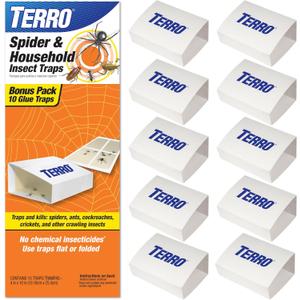 TERRO Spider & Insect Trap T3206-10 - Pack of 10 Insect Traps