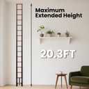 SINMEIRUN Telescoping Ladder, 20.3 FT, 330 lbs Capacity; Orange