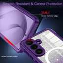 Hekodonk for Galaxy S26 Case Magnetic,[Compatible with Magsafe][Built-in Tempered Glass Screen Protector] [Glitter Card] Full Body Bling Case for Samsung Galaxy S26,Amethyst Purple