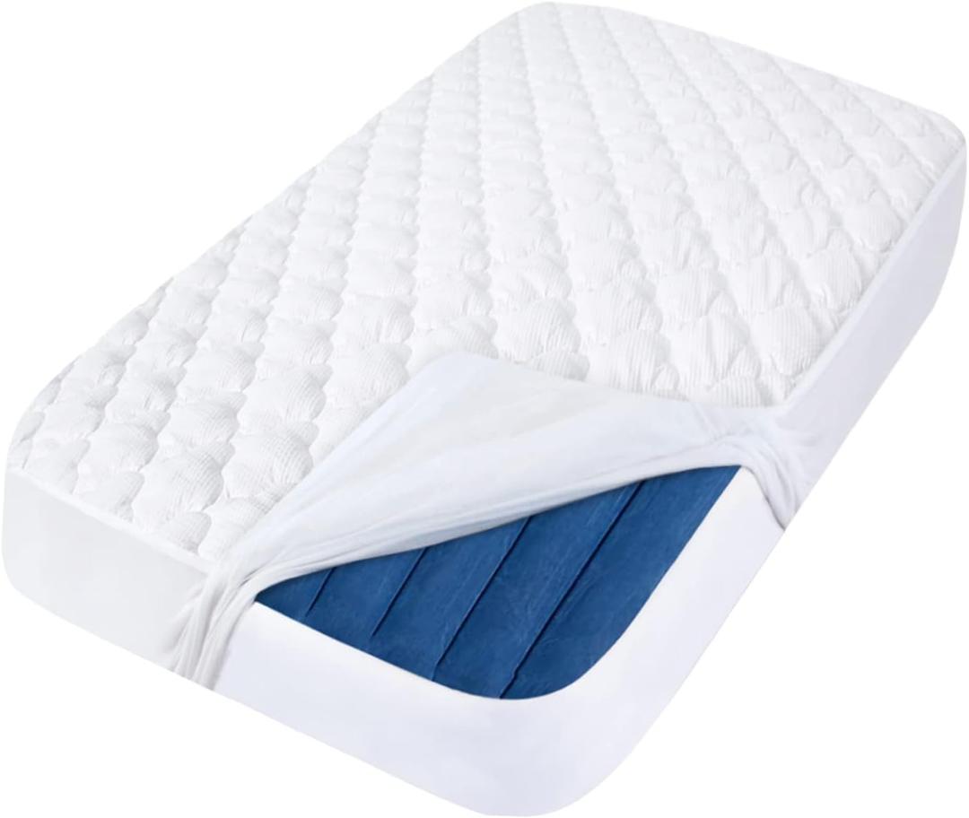 Toddler Travel Kids Air Mattress Pad Sheet Protector Waterproof, Compatible with hiccapop Inflatable Toddler Travel Bed or EnerPlex Kids Inflatable Travel Bed