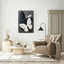 Butterfly Canvas Wall Art Black and White Butterflies Painting Style Artwork Abstract Butterfly picture prints Modern Minimalist Wall Decor for Living Room Bedroom Bathroom Office 24*36 in (Canvas