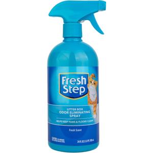 Fresh Step Cat Litter Box Odor Eliminating Spray - Odor Neutralizing Cat Deodorizer Spray for Kitty Litter Box, 24 Fl Oz