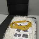 UoeRing 1 Pcs Black Gift Box 9.5x6x3 inch Small Luxury Gift Box for Presents with Magnetic Lid Collapsible,Birthday,Christmas,Contains Card, Ribbon, Tissue Paper,Shredded Paper Fille