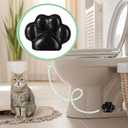 Honeydak 2 Pack Toilet Bolt Caps Decorative Paw Print Toilet Bolt Screw Covers Cute Ceramic Bathroom Decor Fun Themed Gadgets Bathroom Replacement Parts