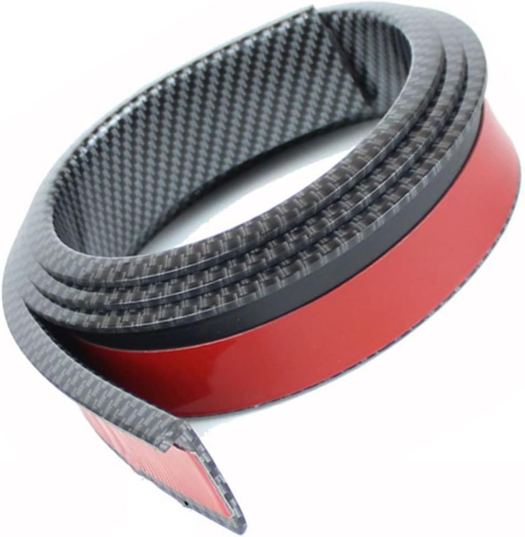 1pc Universal Car Fender Flares Rubber Arch Wheel Eyebrow Lip Compatible with Auto Truck SUV Rubber Fender Moulding Anti-Collision Strips (Color : Carbon 55MM)