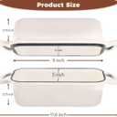 Cast Iron Bread Loaf Pan with Lid, Loaf Pans for Baking Bread 9x5, Enameled Bread Pans for Homemade Bread, Sourdough, Set of 2 (Cream White)