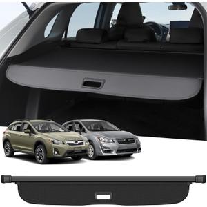ZZEQYG Cargo Cover for 2013-2017 Subaru XV Crosstrek & 2012-2016 Impreza Accessories Retractable Cargo Cover Trunk Cover All Weather Shielding Shade Cargo Luggage Cover(Carbon Fiber)