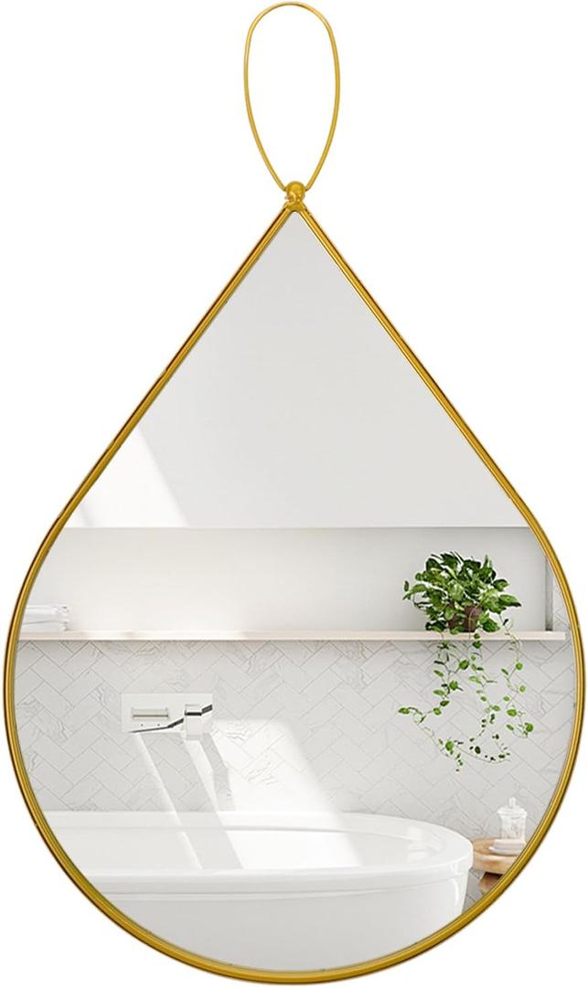 Gold Wall Mirrors Decorative Irregular Hanging Mirror 26 X 18 Inch Bathroom Wall-Mounted Mirrors Big Mirror for Living Room Dress Room Gold Wall Mirrors Decorative Irregular Hanging Mirror 26 X 18 Inch Bathroom Wall-Mounted Mirrors Big Mirror for Living Room Dress Room