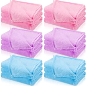 6 Pcs Fleece Sleepover Blankets for Girls Soft Fuzzy Throw Blanket Bulk Warm Flannel for Spa Slumber Movie Night Wedding(Fresh Color,40 x 60 Inch)