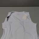 REORIA Butsmooth Womens Sexy Sleeveless Square Neck Double Lined Basic Bodysuit Tank Tops (Large, White)