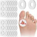 Nuanchu 72 Pcs Callus Cushions Callus Pads for Bottom of Foot Round Corn Cushions Pads for Feet Soft Adhesive Felt Corn for Ball and Side of Foot, Pain Relief from Shoe