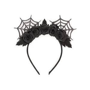 Needzo Halloween Mouse Ear Headband, Glitter Party Decoration Costume Accessories for Girls and Women, One Size (Spiderweb)