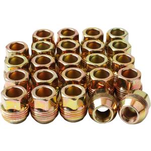 Set of 24, M14x1.5 OEM Factory Wheel Lug Nuts Replacement for Sliverado Sierra 1500 Yukon Avalanche Suburban Express 1500 C1500 K1500 Escalade Traverse Yukon 14mmx1.5 Studs with 6 Lug or 5 Lug Wheel