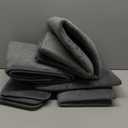 YHOUSE 5 Piece Memory Foam Bath Mat Set, Super Absorbent Bath Mats - Non-Slip & Washable, Dry Quickly in Dark Grey