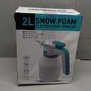 2L/0.5Gallon Electric Foam Sprayer - Rechargeable Car Foam Sprayer with 2 Nozzles, Type-C Charging, 1hour Runtime for Car Wash (White)