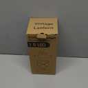 Vintage LED Hurricane Lantern, Warm White Battery Operated, Antique Metal Hanging With Dimmer Switch, 15 LEDs, 150 Lumen for Indoor or Outdoor Usage (Copper)