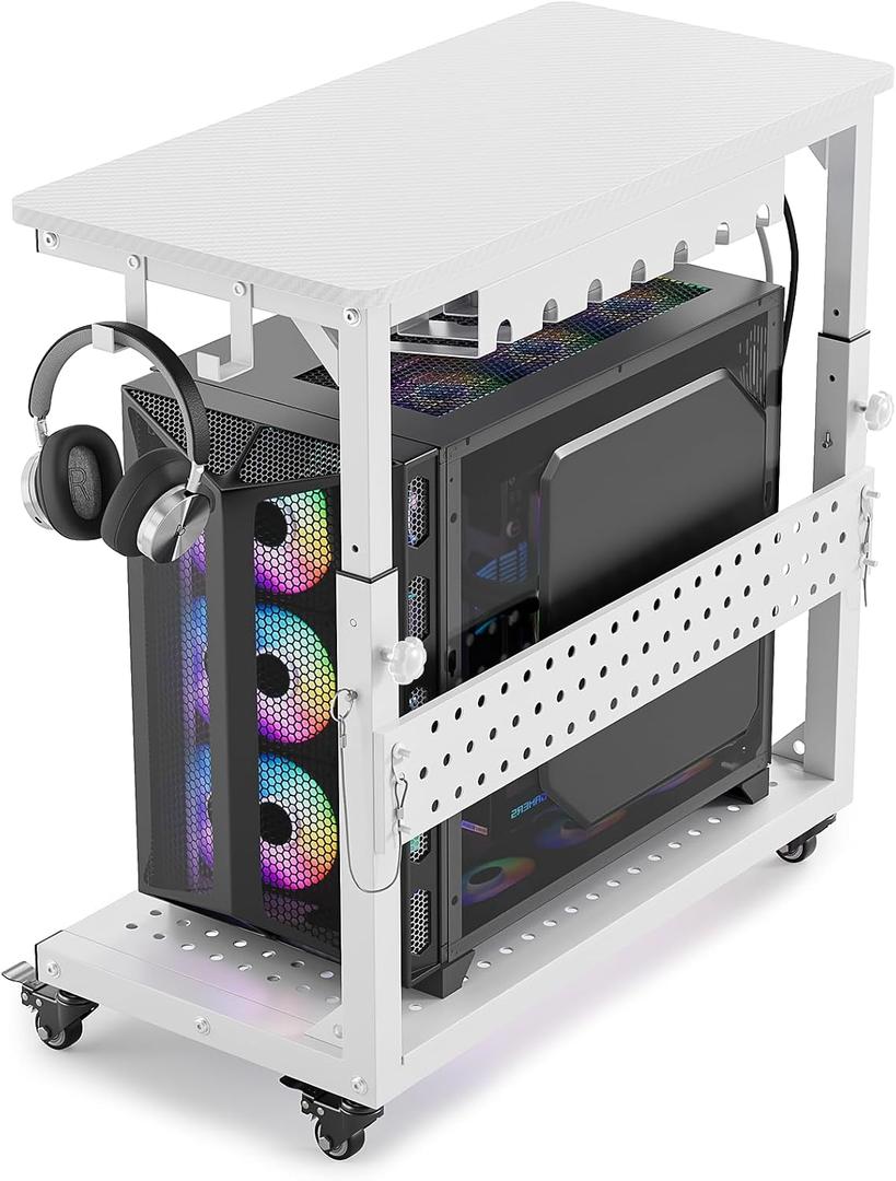GreenForest Heavy Duty PC Stand, Gaming Computer Tower Cart with Wheels