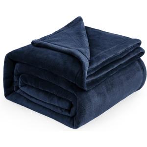 Bedsure Navy Blue Fleece Blankets King Size - Bed Blanket Soft Lightweight Plush Cozy Fuzzy Luxury Microfiber, 108x90 inches