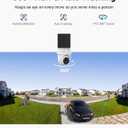 ANSQUE Security Cameras Wireless Outdoor Home System, 2 Camera Kit, No Subscription Fees, Solar Powered, Local Storage, 365-Day Battery Life, 360PTZ Surveillance, Auto Tracking, 2K Color Night Vision