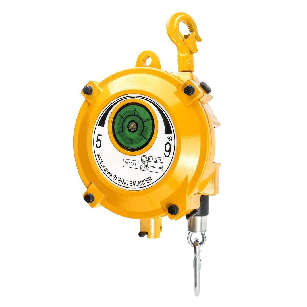 QWORK Spring Balancer, 11-19 lbs Retractable Balancer with 5 Ft Long Wire Rope and Hook, Retractable Spring Tool Hanging Holding Equipment