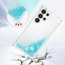Case for Samsung Galaxy S25 Ultra Case Glitter Sparkle Cute Clear Liquid Phone Case Flowing Quicksand Shockproof TPU Protective Girly Women Case for Samsung Galaxy S25 Ultra Star Blue YB