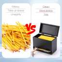 201 Pcs Stainless Steel Pencil Dispenser Kit for Classroom Metal Straw Dispenser with 200 HB Pencils Back to School Supplies Pen Holder for Classroom Desk Teacher Must Haves Office(Black)