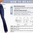 Women's Flare Stretch High Rise Jeans Skinny Bell Bottom Denim Pants (Blue, L)