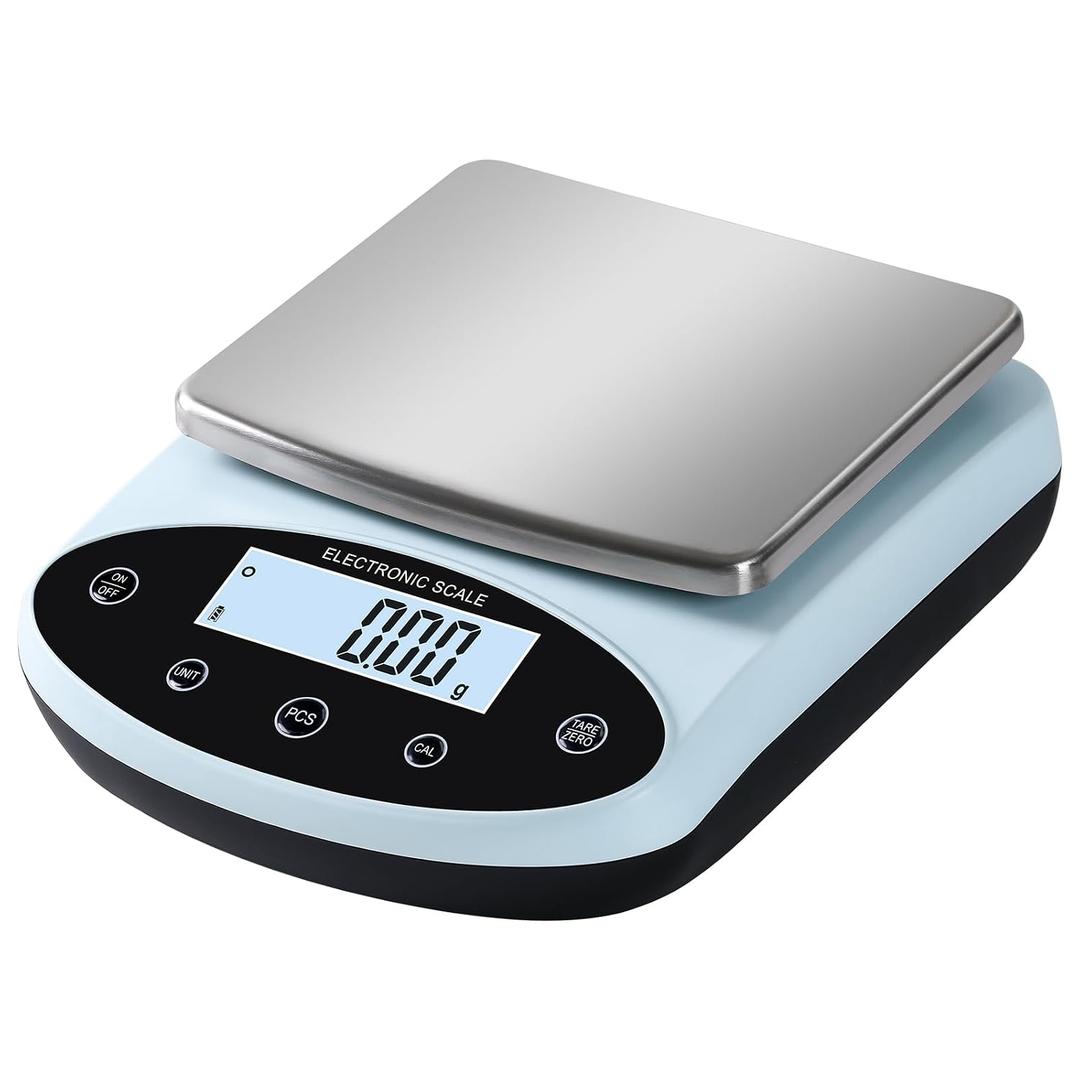 Analytical Balance 5000g x 0.01g Digital Gram Scale 0.01g Accuracy Precision Lab Scale 13 Unit High Precision Digital Scale for Laboratory, Jewelry Weighing