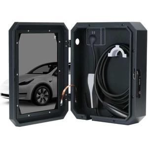 Wall Charger Station Box Compatible with Tesla Mobile Connector Indoor/Outdoor Cable Organizer Waterproof Dustproof