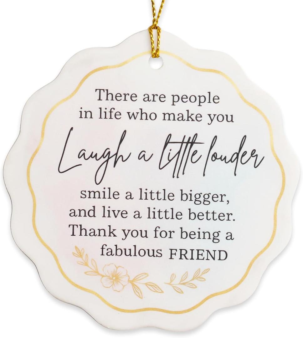 3 x Friend Ornament 2026, Ornaments for Friends Women Friendship Ornament, Bestie, Friendship Christmas Ornaments Decorations Sentimental Gift Xmas Decor