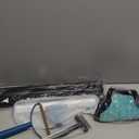 4 in 1 Carpet Rake for Pet Hair Removal - Dog Cat Fur Remover Scraper Broom, 48" Adjustable Carpet Rake, Hair Removal Glove, Handheld Brush, Grooming Brush, Cleaner Tools for Rugs, Mats, Sofa, Bed