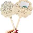 Wooden Teacher Appreciation Plant Tags Sign, Thank You for Helping Me Grow Gift Card Plant Tags, Teacher Appreciation Plant Tag with Gift Card Holder, Set of 2 (02)