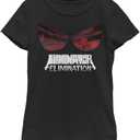 Nickelodeon Fairly OddParents Elimination Girls Short Sleeve Tee Shirt (Black)