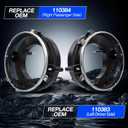 Headlights Bulbs Brackets Buckets, for 1997-2006 TJ Jeep Wrangler SE Base Sahara Unlimited Rubicon X AT Sport, Front Head Lights Bulbs Mounting Support Holder Buckets Pair Repalce 110383 110384