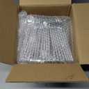 SUT 300PCS Silver Plastic Silverware, Disposable Utensils, plastic cutlery Set Includes 100 Knives, Forks and Spoons, Disposable Silverware for Party, Hammered Silverware Set