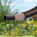 Giraffe Tools Garden Hose 6ft x 5/8", Short Water Hose Lightweight, Flexible Hose with Swivel Handle, Male to Female Fittings