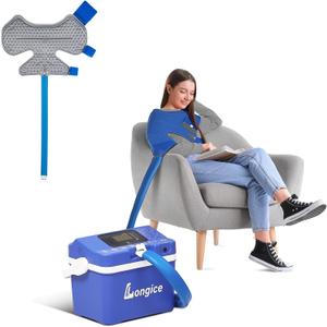 Longice 3.0 Cold Therapy Machine with Programmable Timer,Ice Therapy Machine for Shoulder After Surgery,Cryotherapy Pain Relief System,Blue