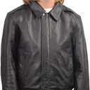 Milwaukee Leather LKK1930 Youth Size Black Leather Bomber Jacket (X-Large)