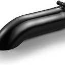 Autarboor 2.5 Inch Turn Down Exhaust Tip, 2.5" Inlet 2.5" Outlet 9" Overall Length Stainless Steel Chrome-Plated Turn Down Exhaust Pipe,Bolt On,Chrome Black
