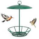 Suet Feeder Cylinder Bird Feeder S-6-2 Seed Cake Feeders Green Metal Feeders for Hanging Garden Backyard Outdoors Wild Birdfeeding