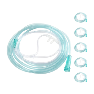 5 Pack Soft Oxygen Nasal Cannula for Adult, 8.2 feet Standard Nasal Cannula Tubing for Oxygen Concentrator, Oxygen Tubing for Kink Resistant, Lightweight