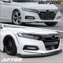 Front Bumper Lip Spoiler Splitter Body Kit ABS Fit for Honda Accord 2018 2019 2020 ACR Painted White Pearl Front Bumper Lip Splitter Kit