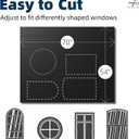 NIGHTON Portable Blackout Curtains 54"70", Strong Hook and Loop Tape Strips with Adhesive, Cuttable Blackout Window Cover, 100% Black Out Material Blinds for Baby Nursery or Travel - Black