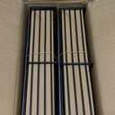 VITEVER Magnetic Spice Rack, 4 Pack, 24 Square Glass Jars with Lids, Quick-Find Pre-Printed Labels, Funnel, Space Saver, Refrigerator and Microwave Oven Organizer