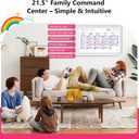 21.5 Inch Digital Calendar, Full HD Touchscreen Smart Planner for Family Schedules - Wall Mount, Great for Seamless Daily Planning & Household Organization, with LED Reminder Light