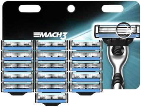16 Count Razor Blade Refills, Mach 3 Razor Refills for Men