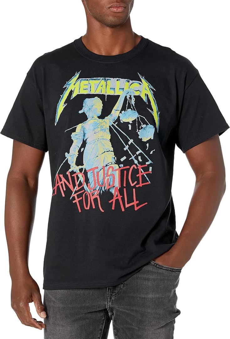 Metallica Mens Justice for All T-Shirt (3X-Large, Black)