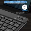 Bluetooth Keyboard for iPad 10th Generation, iPad Pro 13/12/11/10/9/8/7 inch, iPad Air 13/11th Gen, iPad mini, Samsung Xiaomi Tablets, etc. - Slim Wireless Portable Travel Office Computer Accessories (Black)