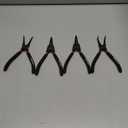 WISEUP Snap Ring Pliers Set, Heavy Duty 4PCS-7 inch Internal/External Circlip Pliers Kit, Straight/Bent Jaw Tips for C-Clip Ring Remover